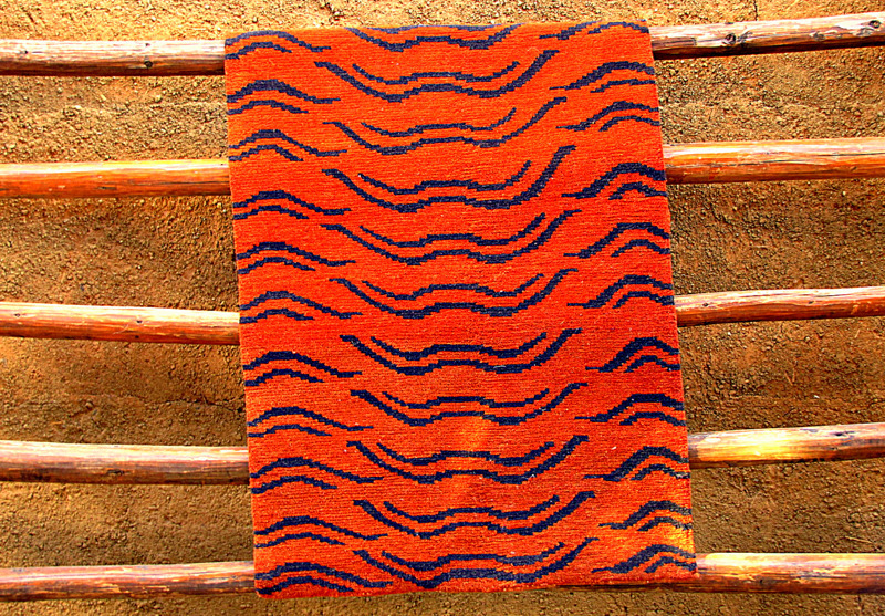 A unique naturally dyed tiger